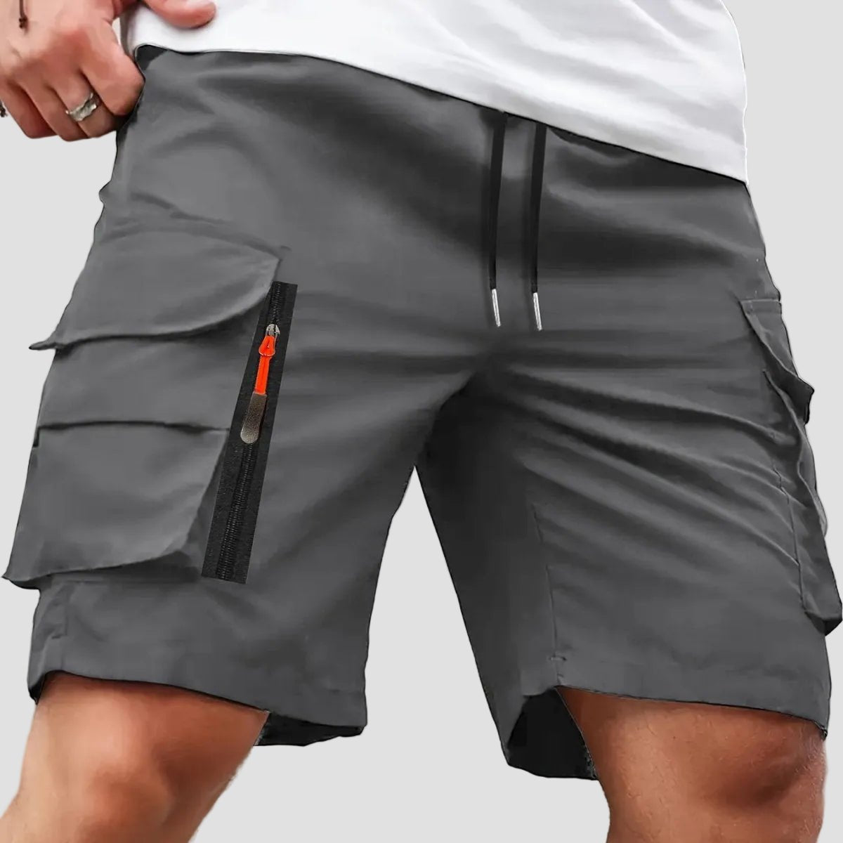 Men’s Lightweight Cargo Shorts with Zip Pockets – Outdoor Hiking Fit - Bush Range