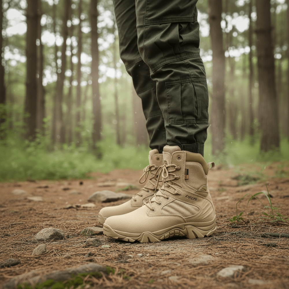 Men’s Lightweight Waterproof Tactical Hiking Shoes – Grip Sole for Outdoor Use - Bush Range