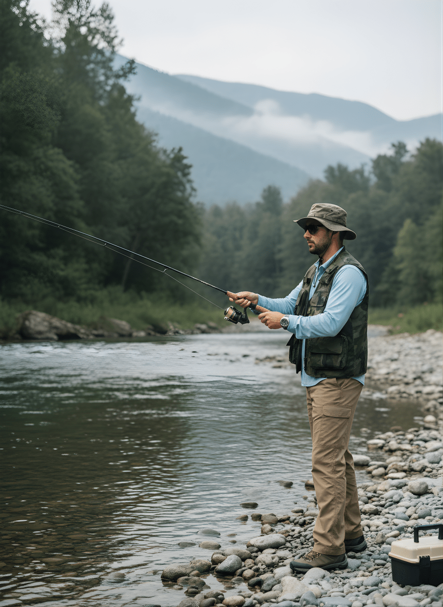 Men’s Multi - Pocket Outdoor Vest – Lightweight & Breathable for Fishing and Field Use - Bush Range