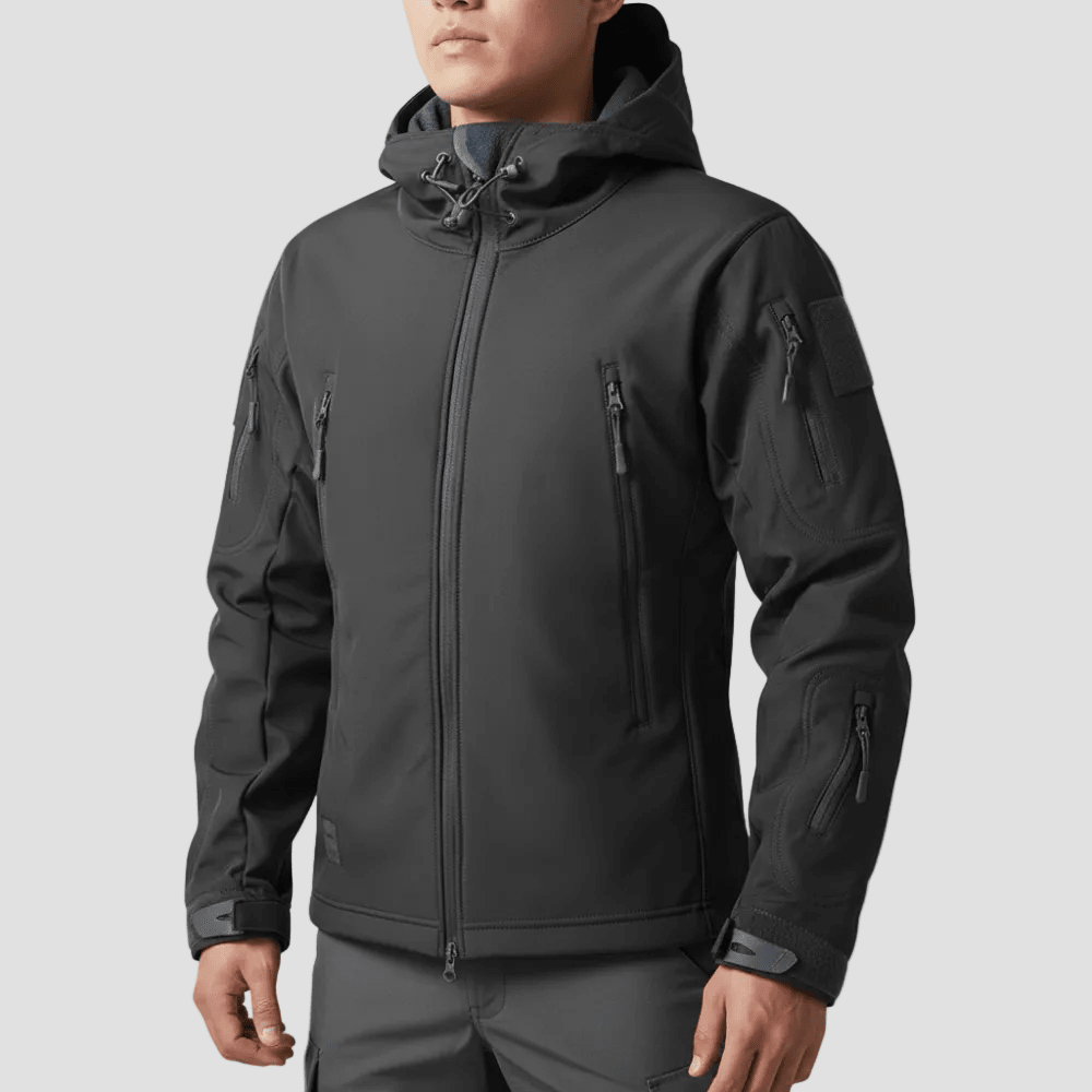 Men’s Softshell Hiking Jacket – Wind - Resistant Fleece - Lined Layer - Bush Range
