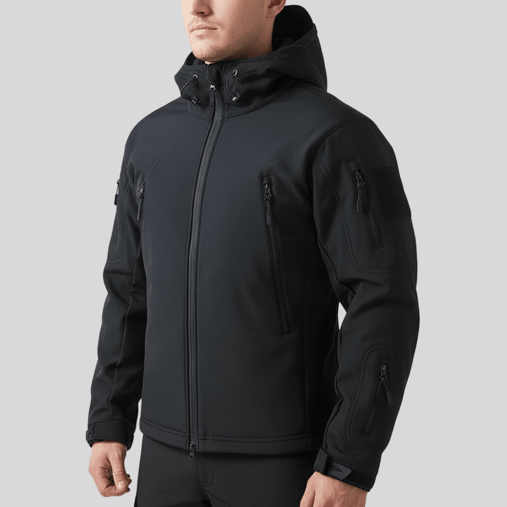 Men’s Softshell Hiking Jacket – Wind - Resistant Fleece - Lined Layer - Bush Range