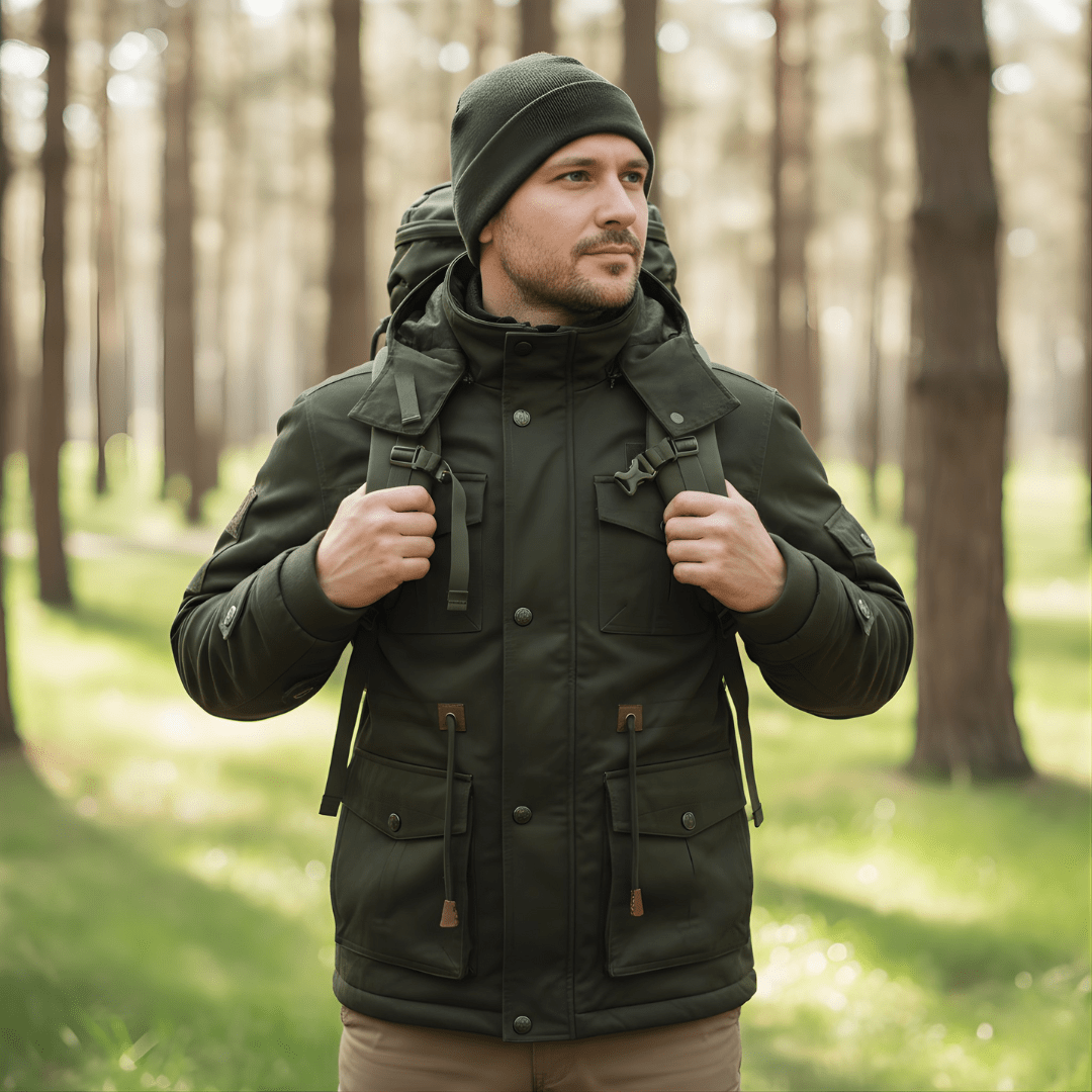Men’s Tactical Outdoor Jacket – Multi Pocket Design for Cold Weather Use - Bush Range