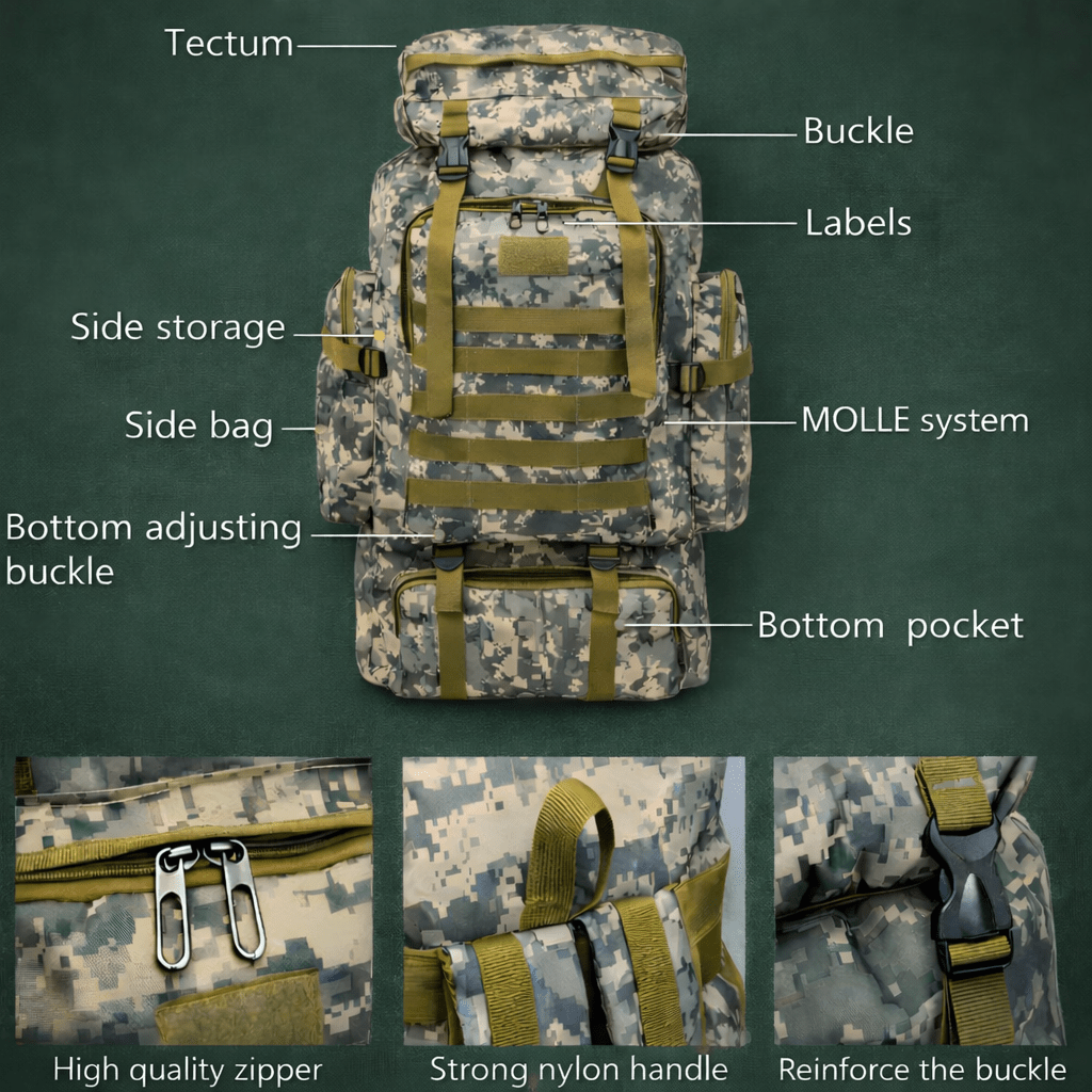 Outdoor hiking backpack – foldable drawstring backpack for camping and travel - Bush Range