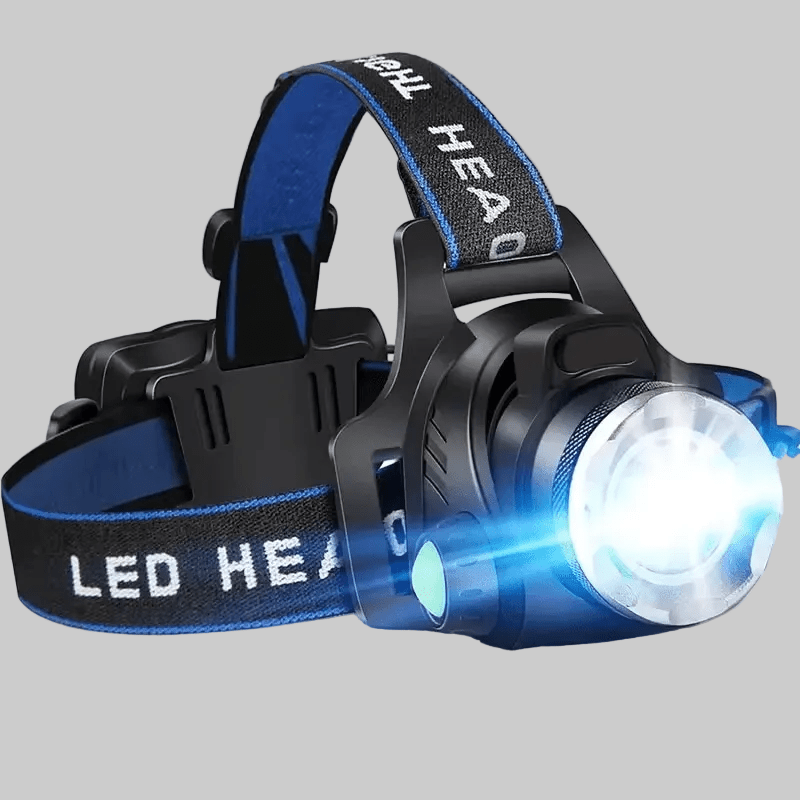 Rechargeable Waterproof LED Headlamp – Hands - Free Lighting for Fishing & Outdoor Use - Bush Range
