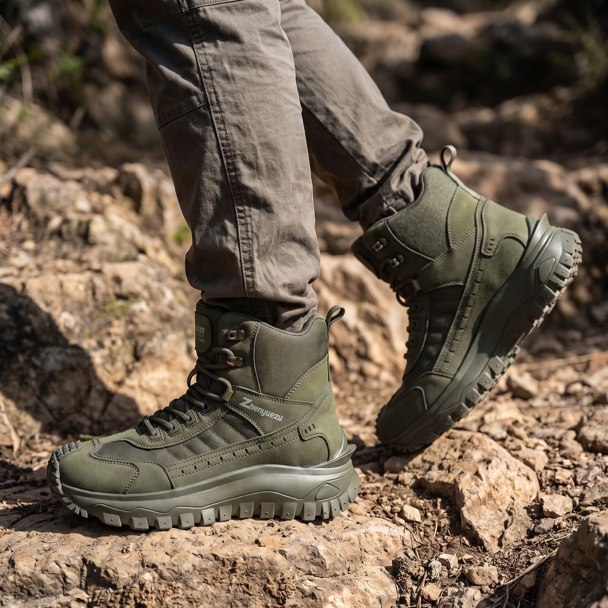On-foot terrain stride
