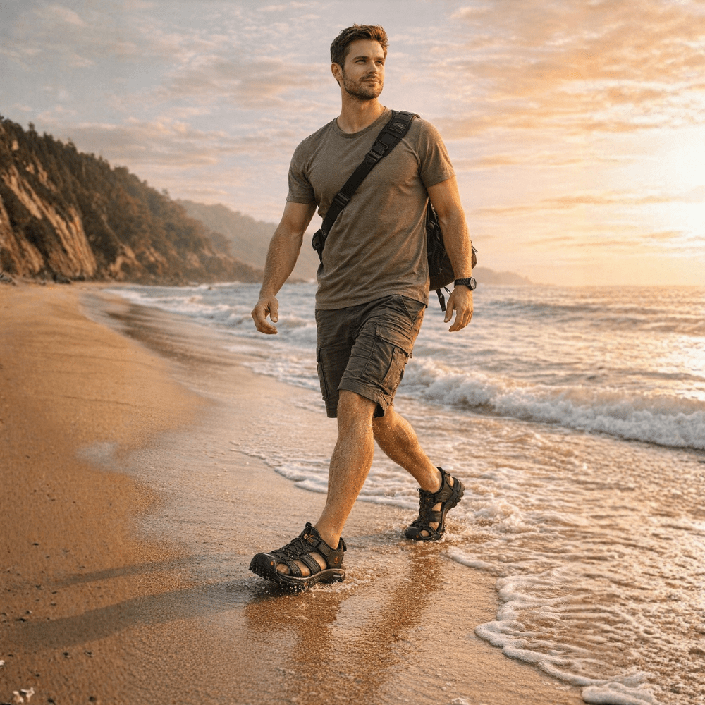 Water Resistant Outdoor Hiking Sandals – Lightweight Grip Support - Bush Range