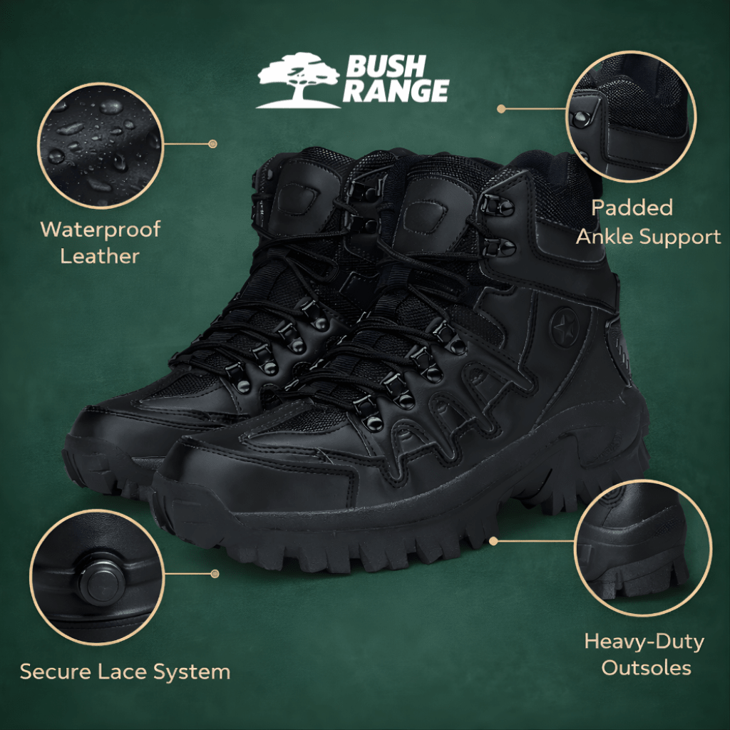 Waterproof Lightweight Outdoor Boots – Grip Support for Field Use - Bush Range