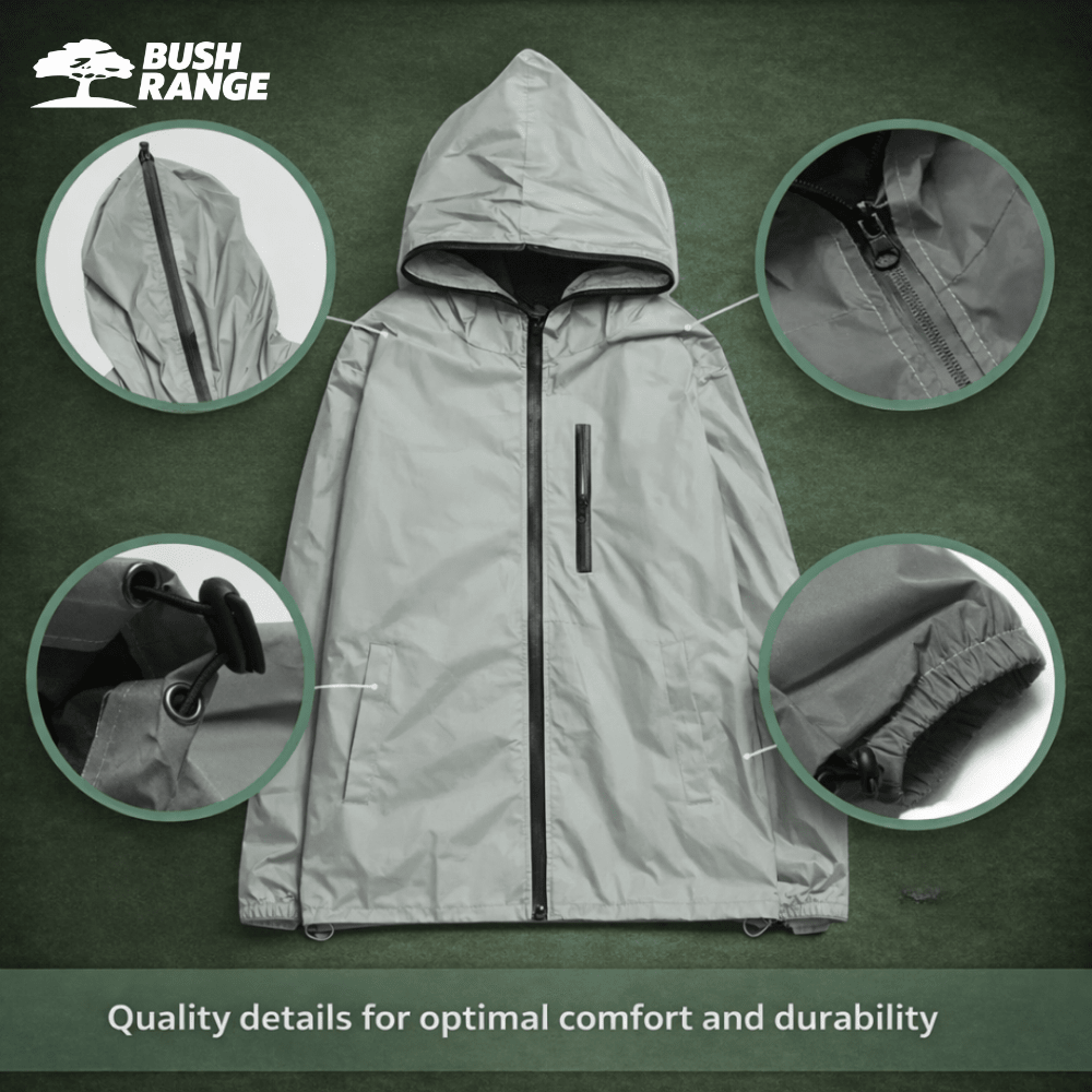 Waterproof Reflective Running & Hiking Jacket – Lightweight Outdoor Protection - Bush Range