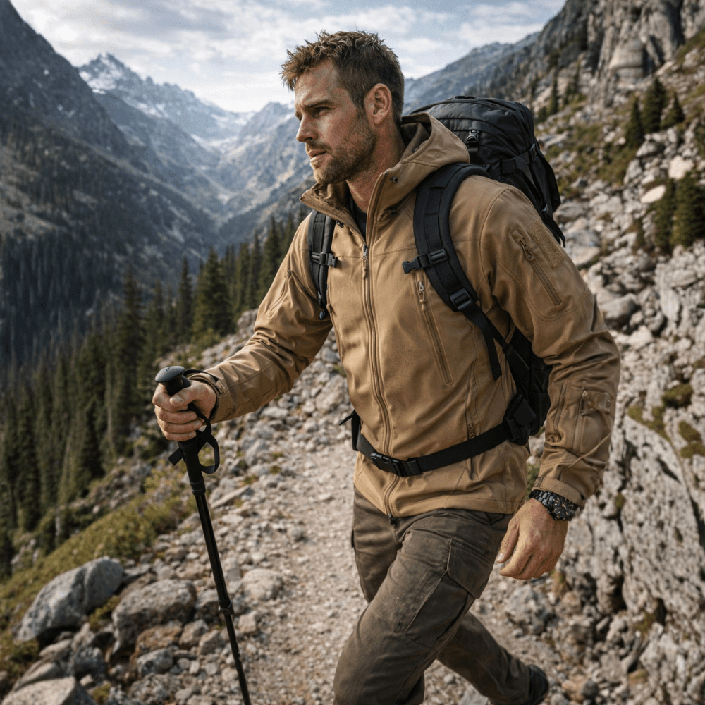 Waterproof Softshell Outdoor Jacket – Hooded Protection for All Conditions - Bush Range