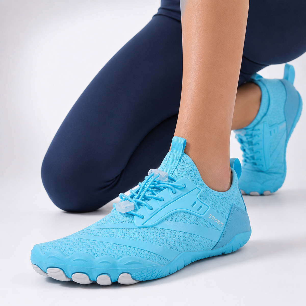 Barefoot gym shoes in Sky Blue