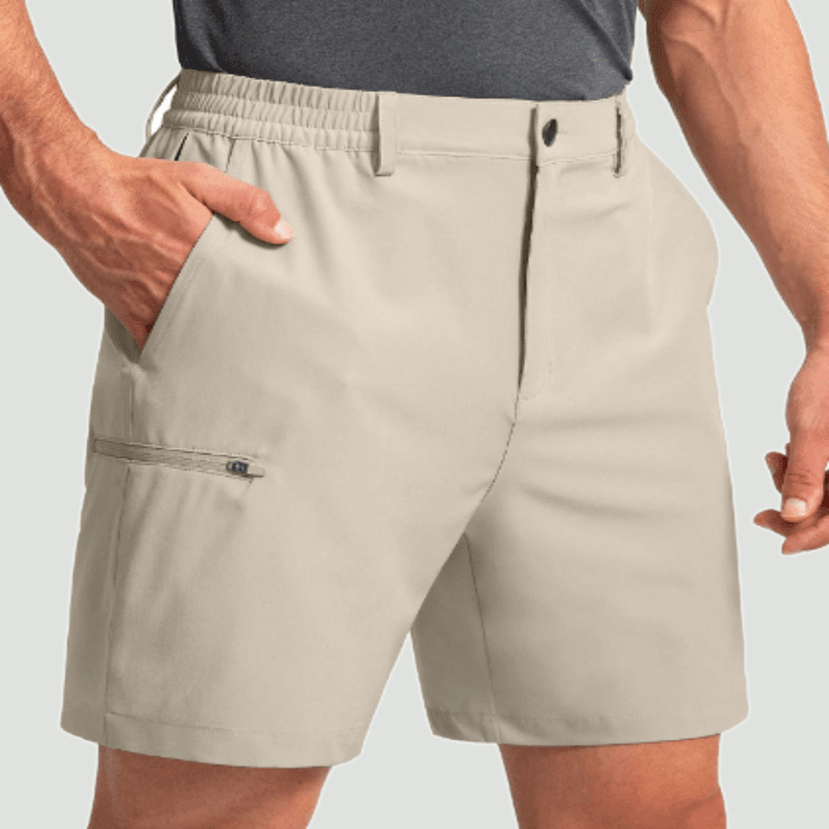 Quick dry stretch shorts in Beige