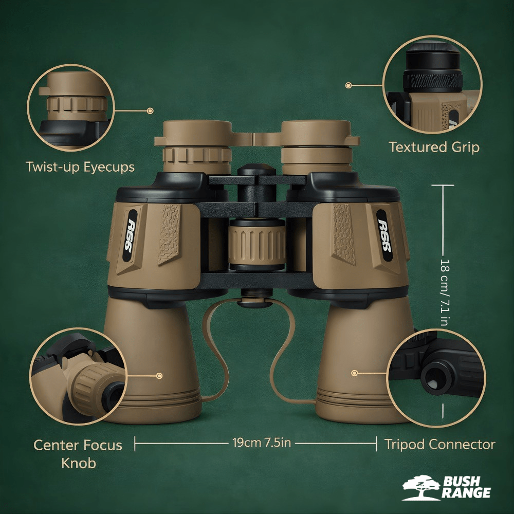 10x50 High - Definition Binoculars – Large Lens - Bush Range