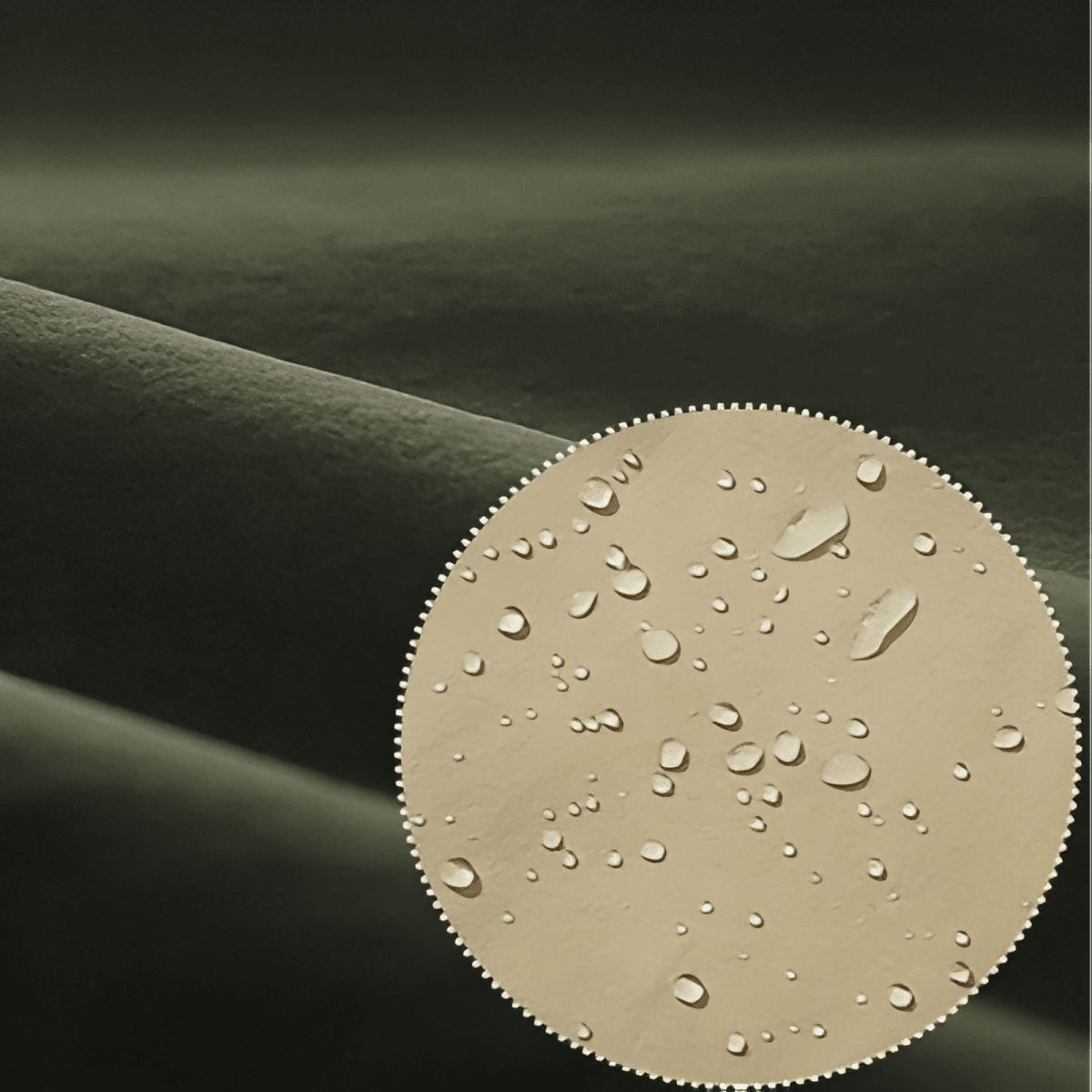 Water beading on the water-resistant fabric of the quick dry shorts