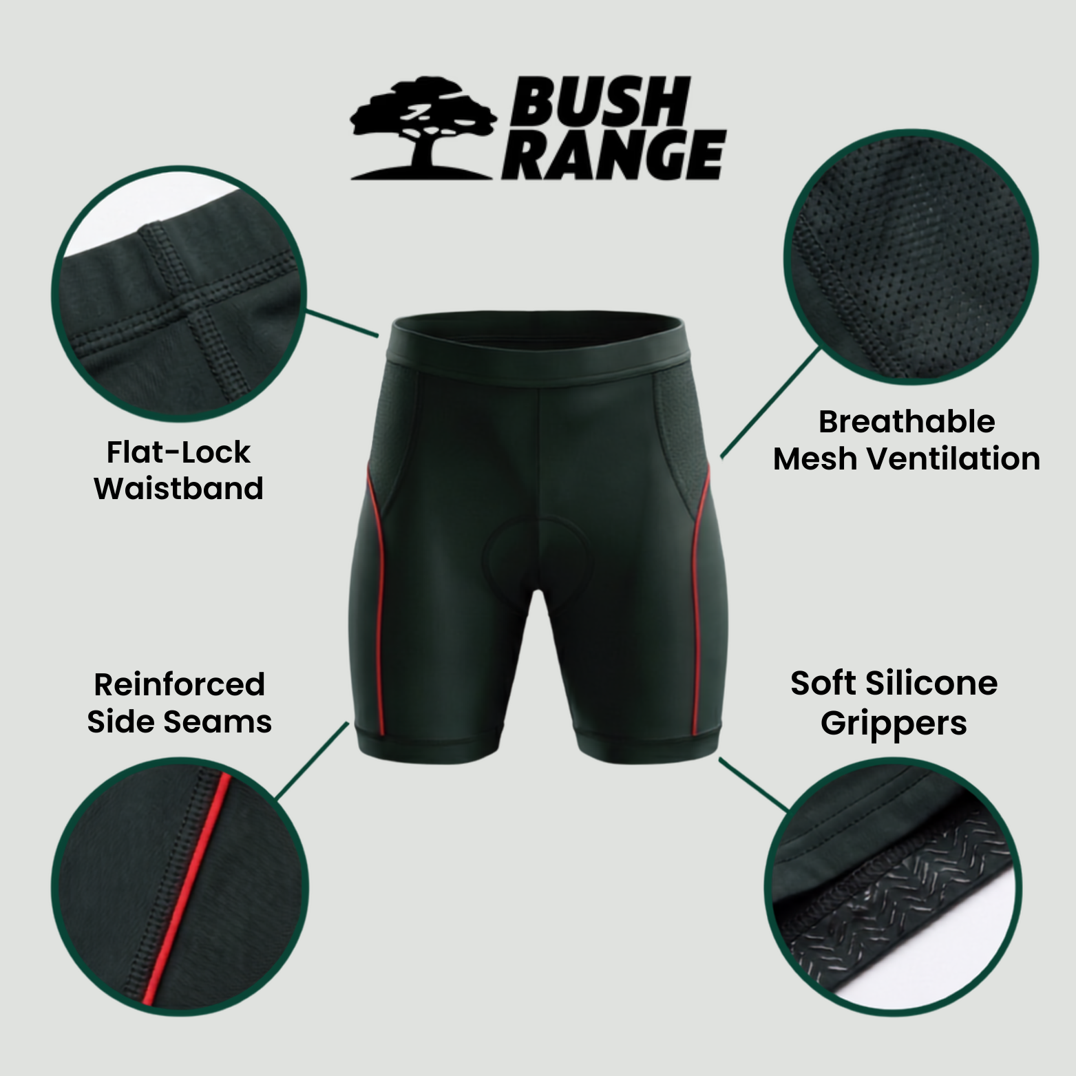 Padded Breathable Cycling Undershorts – Gel Support Base Layer