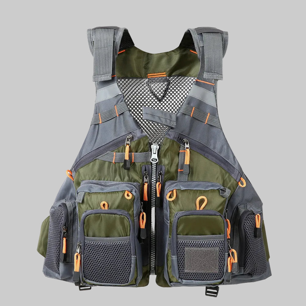 Men’s Multi-Pocket Outdoor Vest – Breathable Design for Fishing