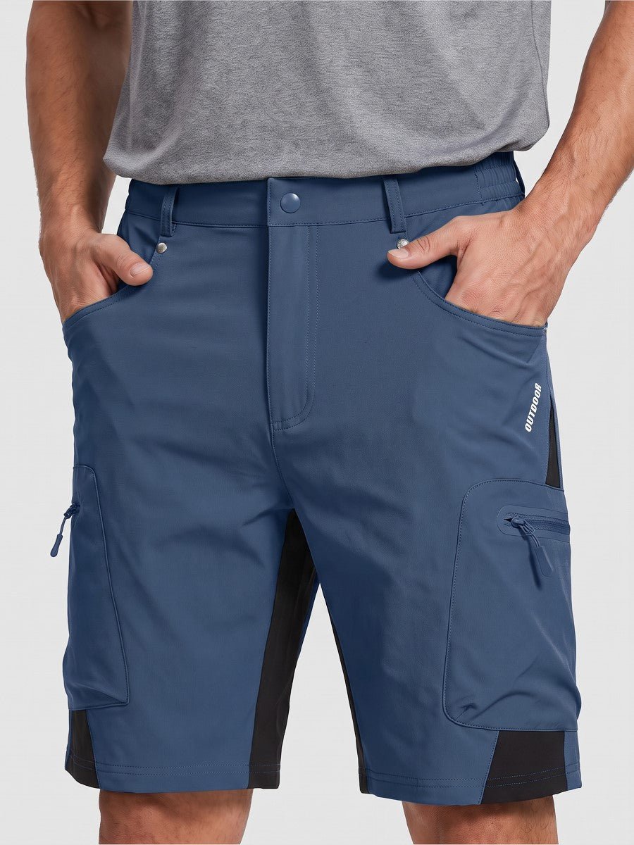 Men's work shorts in Blue Grey, front view