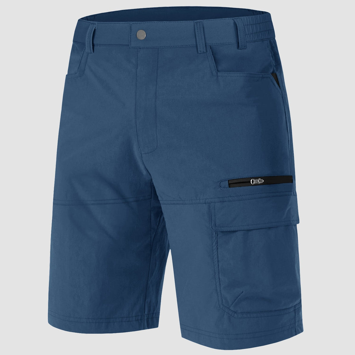 Men's stretch cargo shorts in Royal Blue, front view