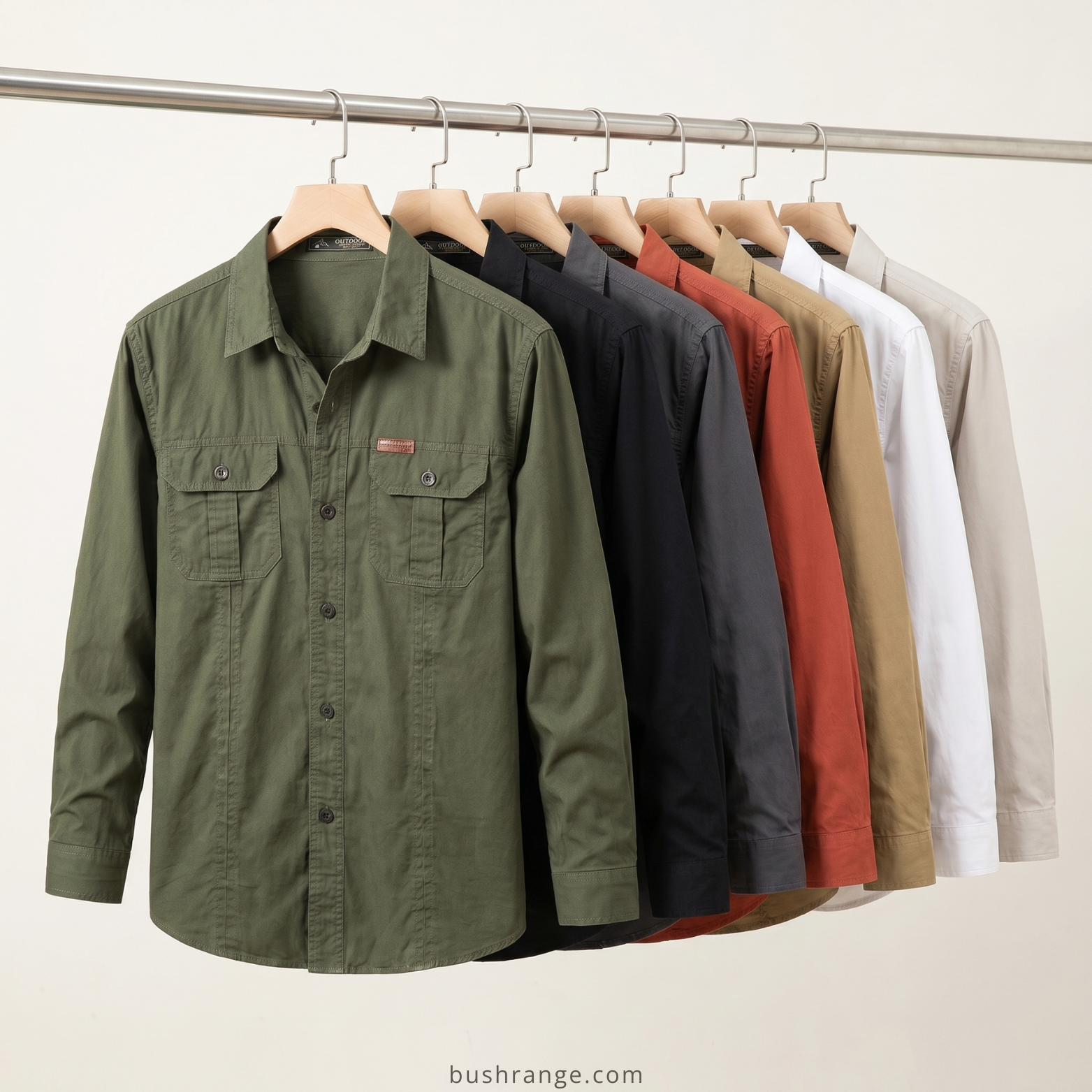 Lightweight Long-Sleeve Outdoor Shirt – Durable Cotton-Blend for Active Use