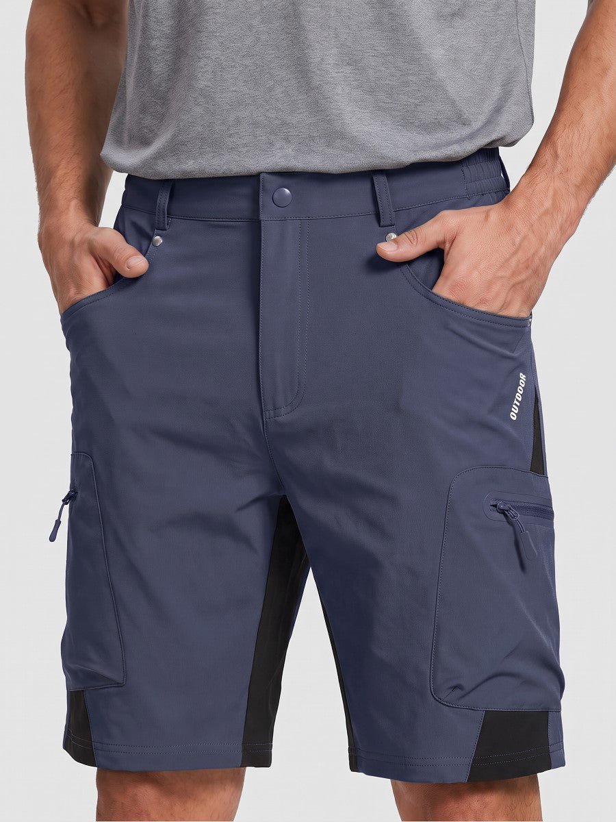 Men's work shorts in Navy, front view