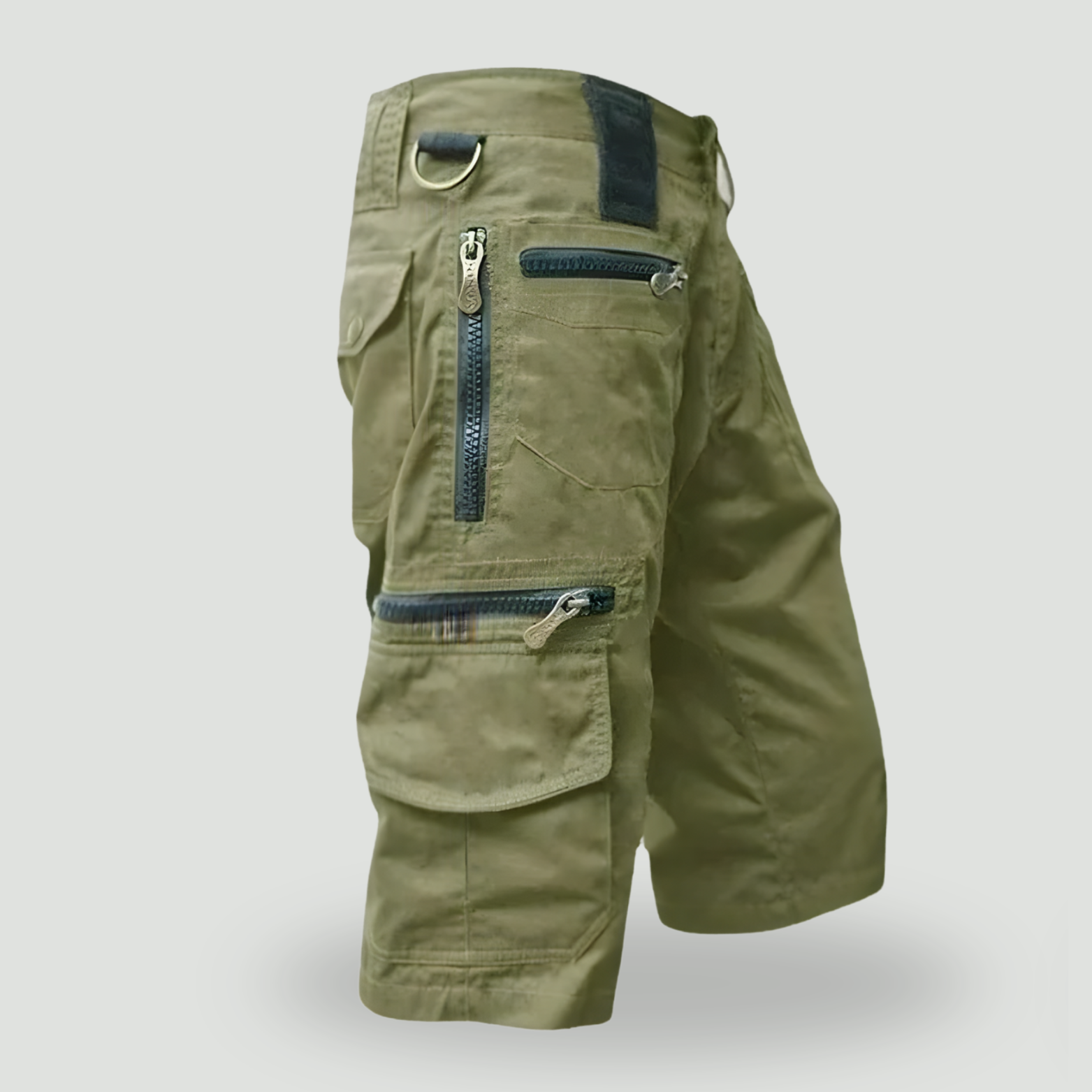 Men’s Outdoor Cargo Shorts – Zip Pockets for Hiking and Fishing