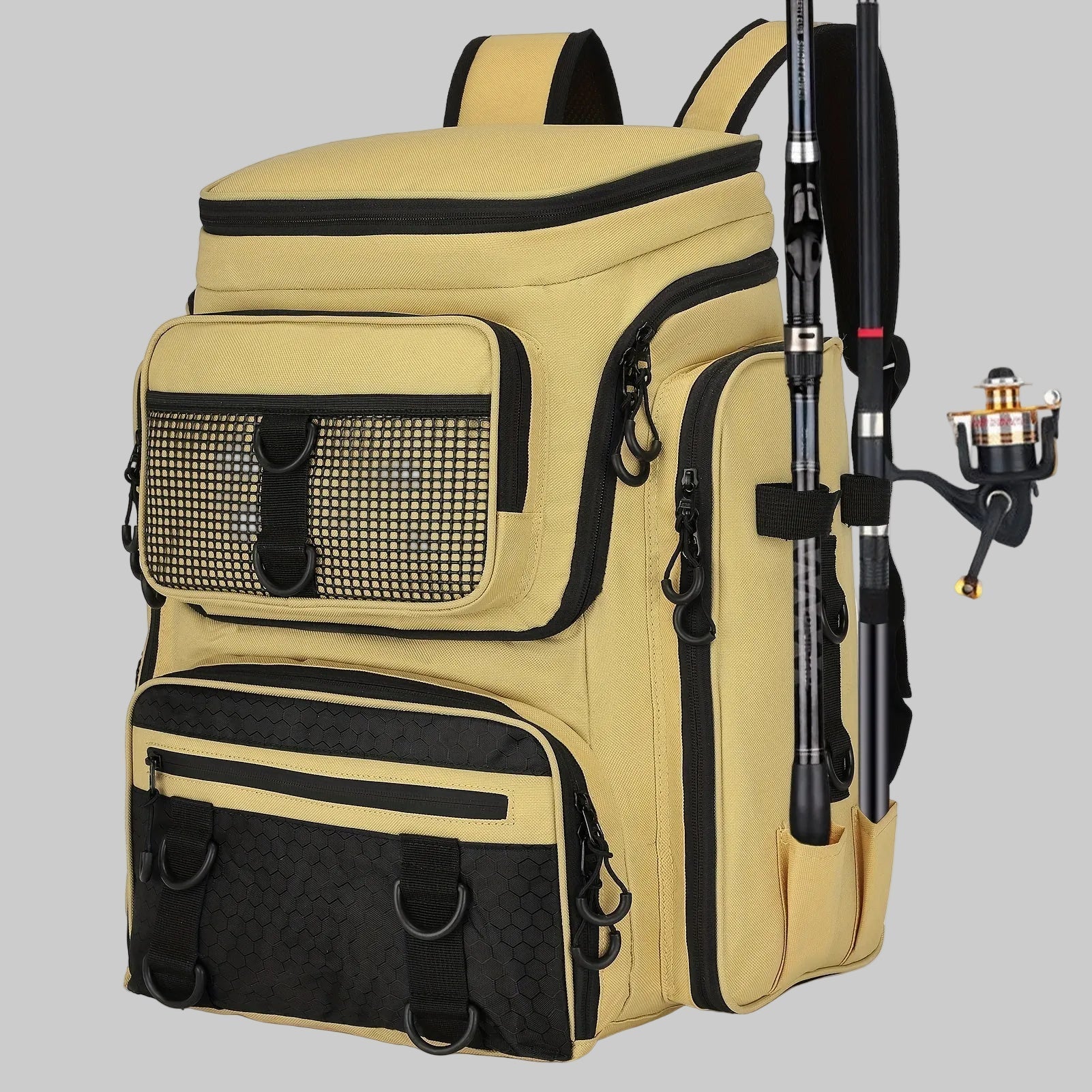 42L Fishing Backpack with Rod Holder – Large Capacity for Outdoor Gear - Bush Range