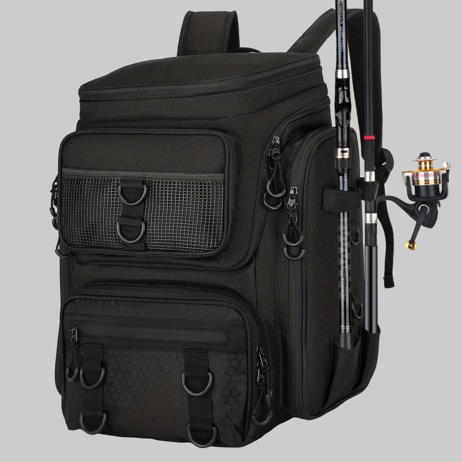 42L Fishing Backpack with Rod Holder – Large Capacity for Outdoor Gear - Bush Range