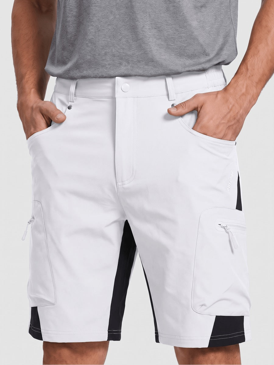 Men's work shorts in White, front view