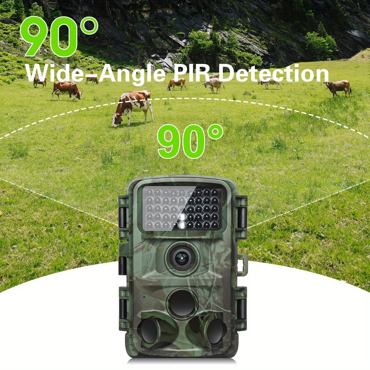 4K 32MP Trail Camera – Motion Detection & Low - Glow Night Vision for Outdoor Use - Bush Range
