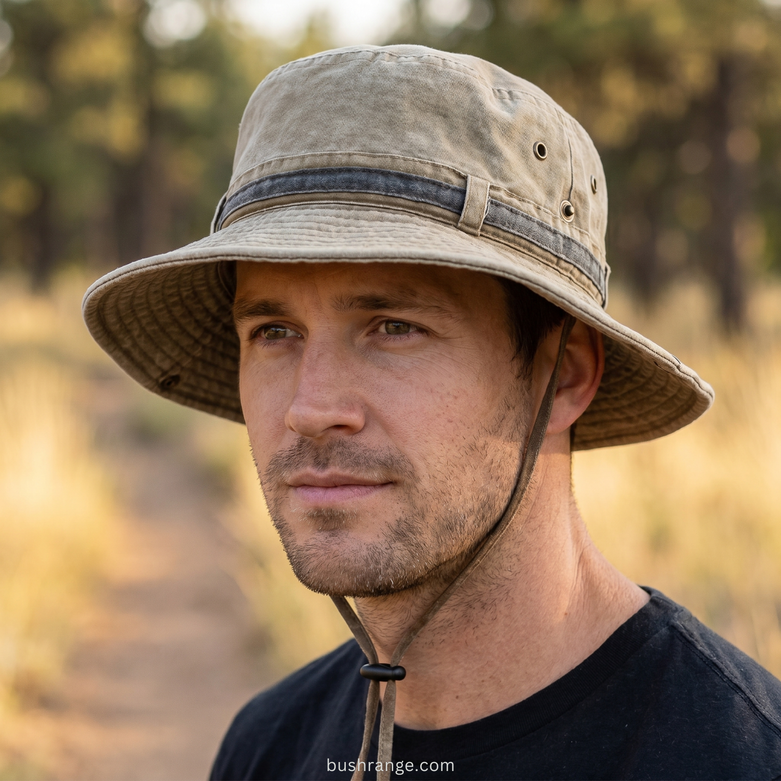 Cotton Boonie Hat – Packable Outdoor Sun Hat with Chin Strap