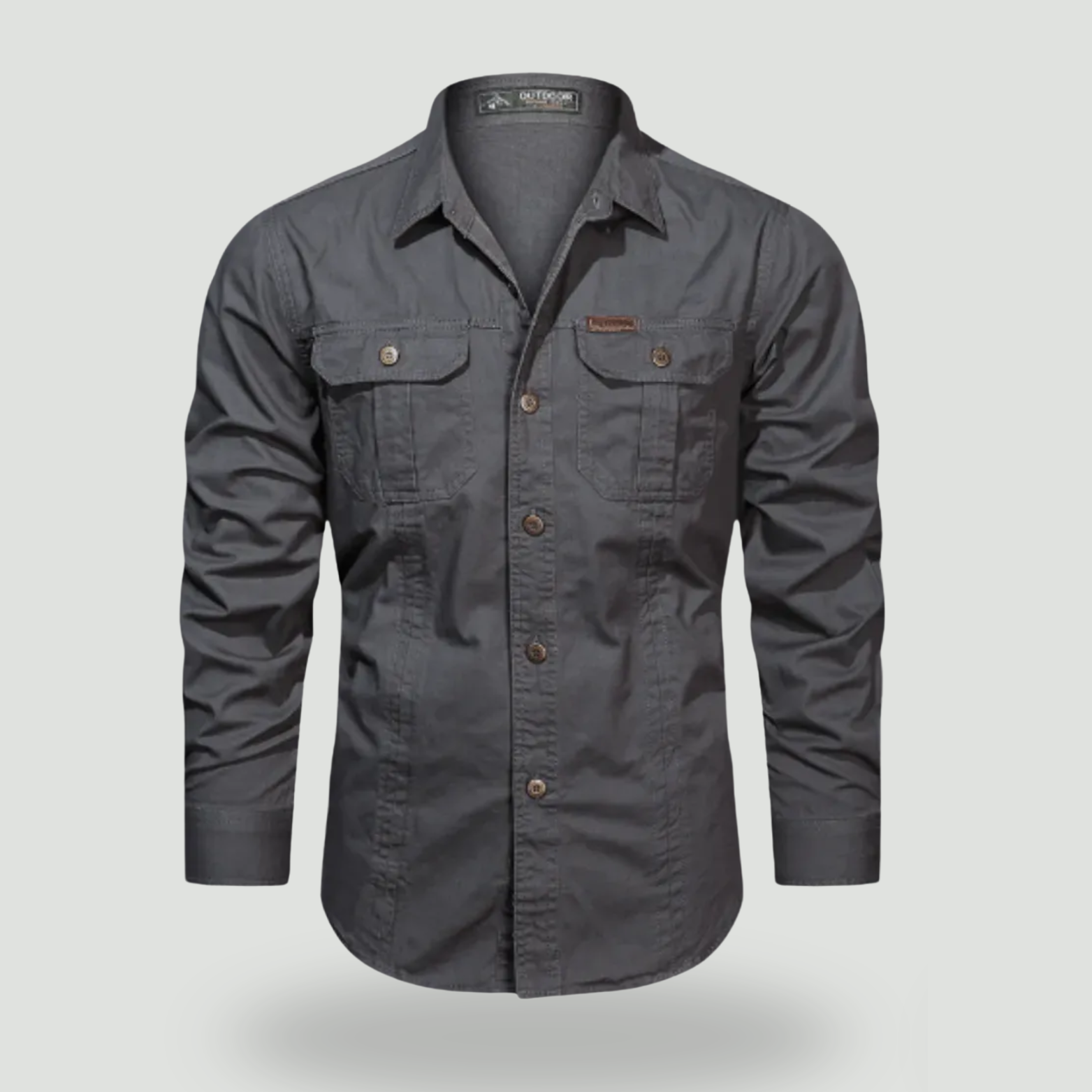 Lightweight Long-Sleeve Outdoor Shirt – Durable Cotton-Blend for Active Use