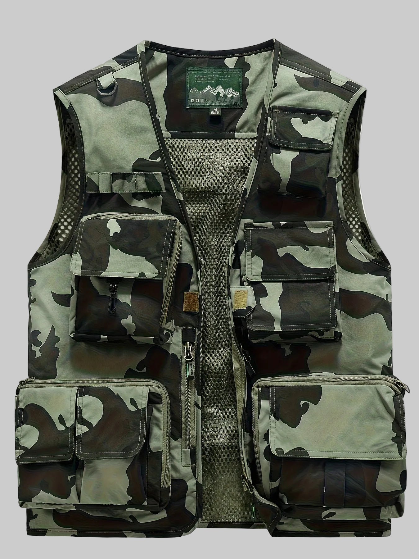 Men’s Multi-Pocket Outdoor Vest – Lightweight & Breathable for Fishing and Field Use