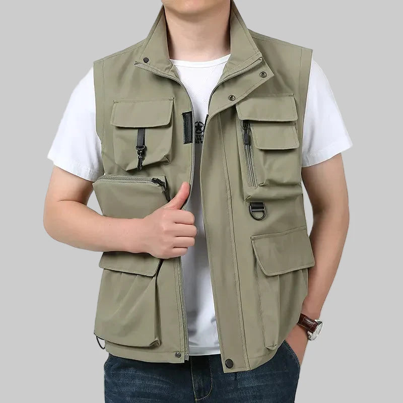 Men’s Lightweight Workwear Vest – Multi-Pocket Utility for Outdoor Use