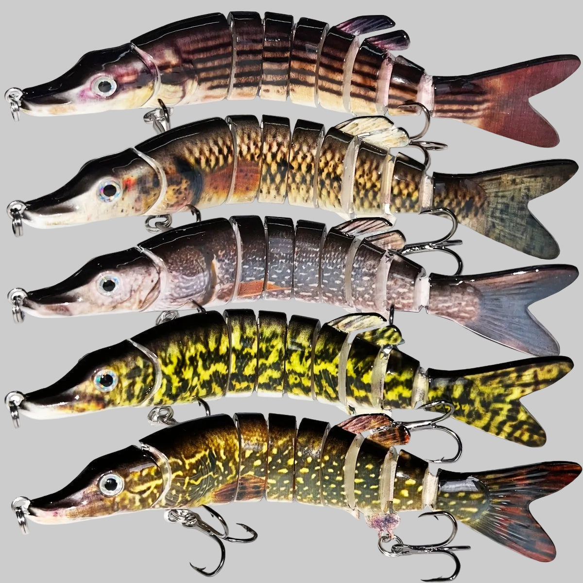 Multi-Jointed Swimbait Fishing Lure – Slow Sinking Hard Bait for Freshwater & Saltwater - 4.9 inch – view 2