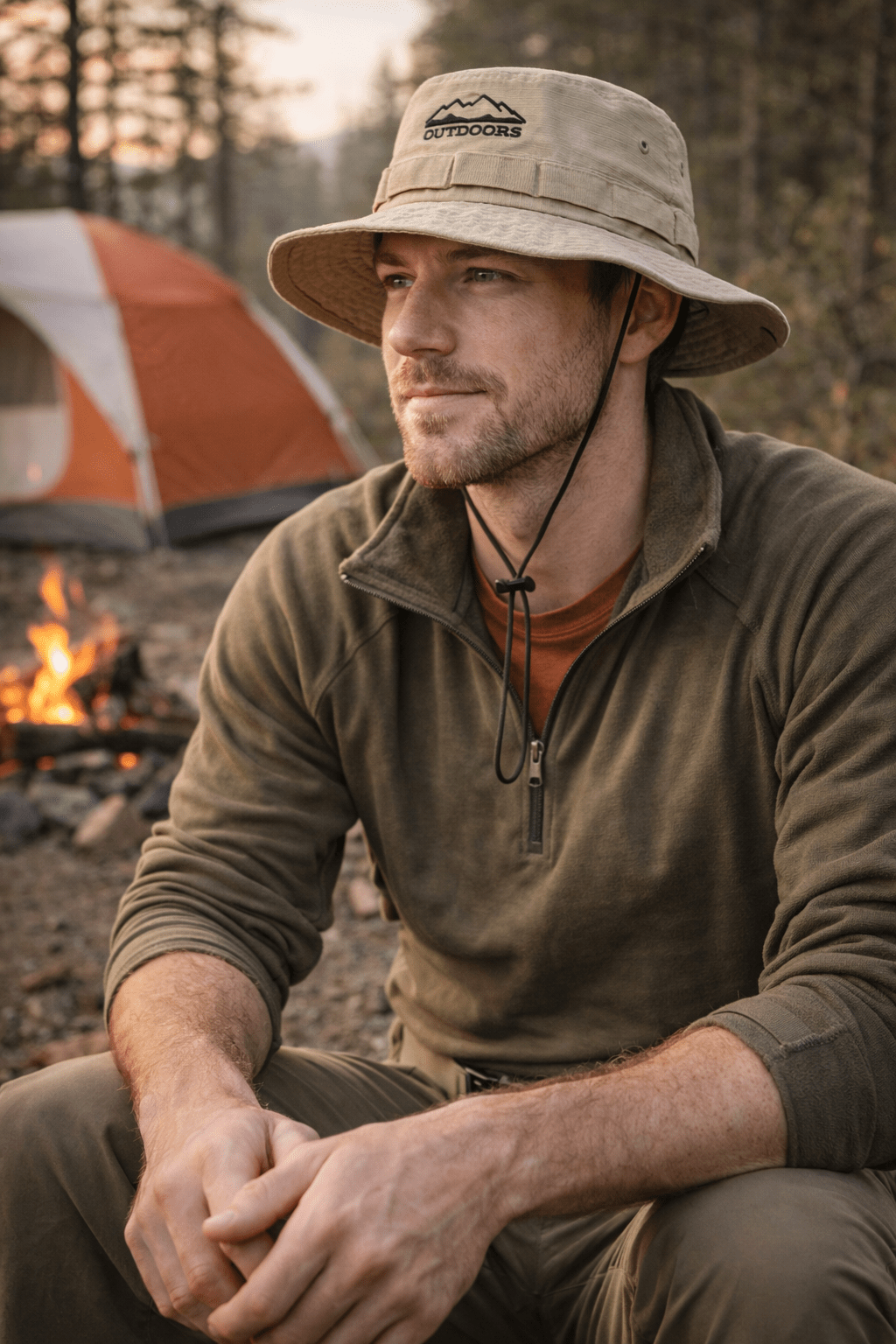 Breathable Cotton Outdoor Hat – Lightweight Sun Protection - Bush Range