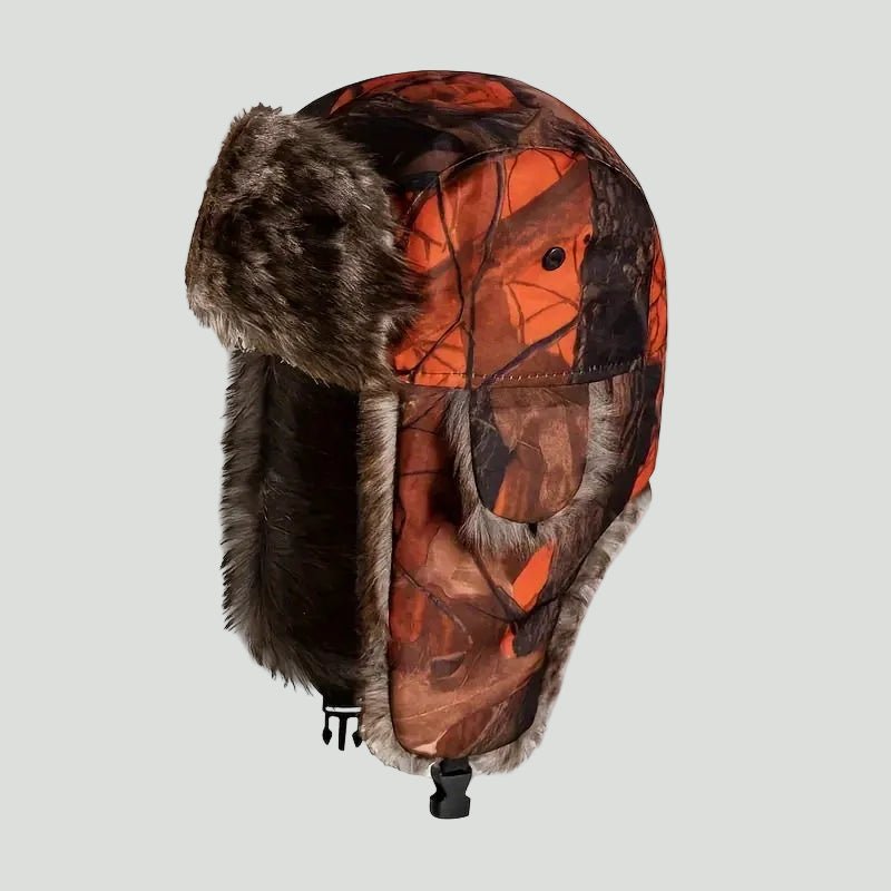 Camouflage Fleece Winter Hat – Warm Outdoor Headwear - Bush Range