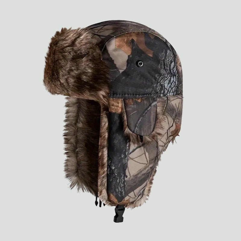 Camouflage Fleece Winter Hat – Warm Outdoor Headwear - Bush Range