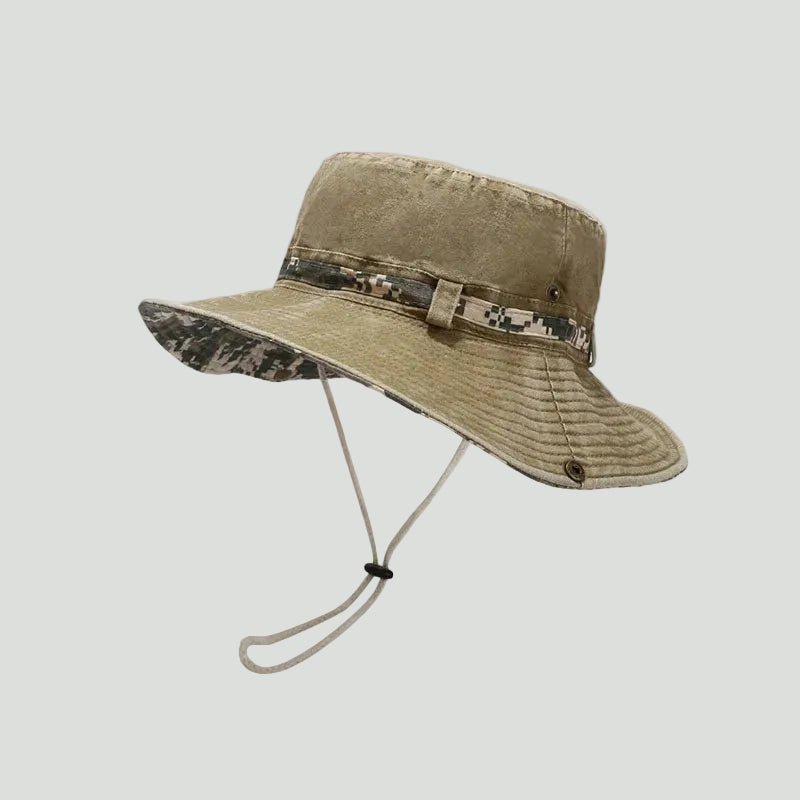 Cotton Boonie Hat – Packable Outdoor Sun Hat with Chin Strap - Bush Range