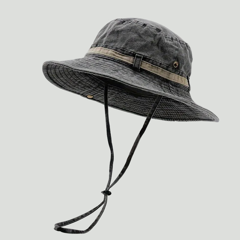 Cotton Boonie Hat – Packable Outdoor Sun Hat with Chin Strap - Bush Range