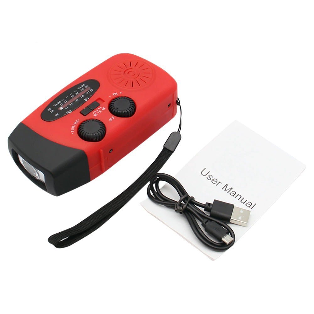 Emergency Hand Crank Radio with Solar & USB Charging - Bush Range