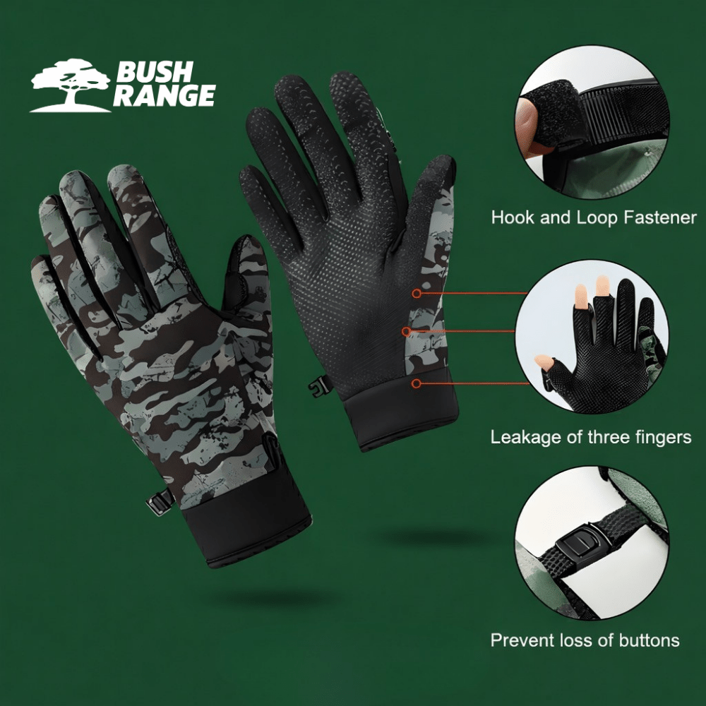 Fingerless Fishing Gloves – Non - Slip Grip & Light Insulation for Outdoor Use - Bush Range
