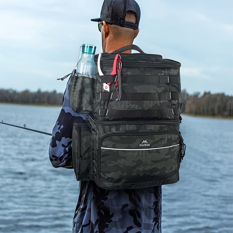 Fishing Backpack with Cooler Compartment and Rod Holder | Multi - Pocket Outdoor Gear Storage - Bush Range