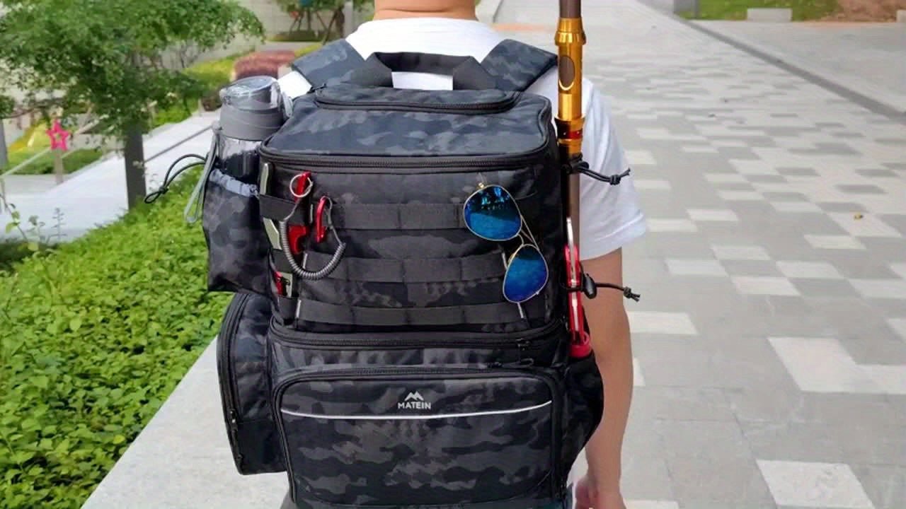 Fishing Backpack with Cooler Compartment and Rod Holder | Multi - Pocket Outdoor Gear Storage - Bush Range
