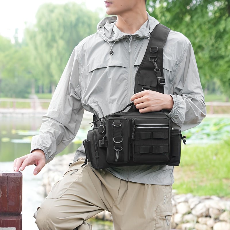 Heavy - Duty Fishing Backpack with Rod Holder – Multi - Compartment Outdoor Gear Pack - Bush Range