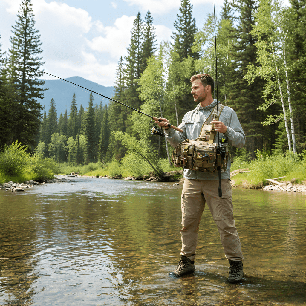 Heavy - Duty Fishing Backpack with Rod Holder – Multi - Compartment Outdoor Gear Pack - Bush Range