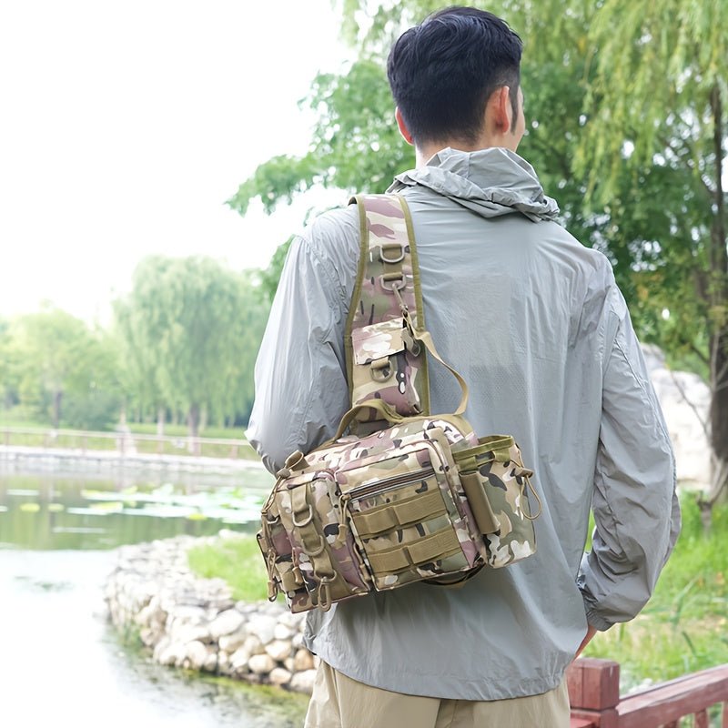 Heavy - Duty Fishing Backpack with Rod Holder – Multi - Compartment Outdoor Gear Pack - Bush Range
