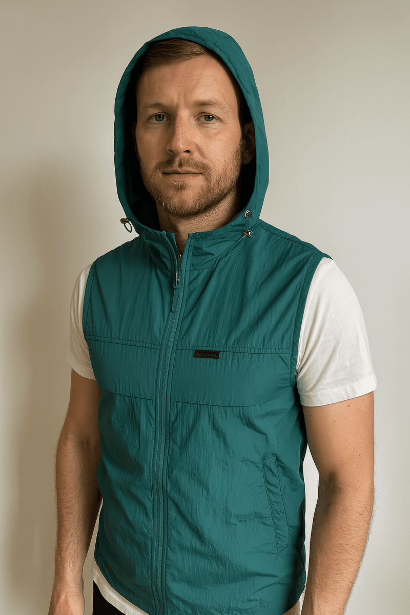 Lightweight Hooded Sleeveless Fishing Vest – Summer Outdoor Layer - Bush Range