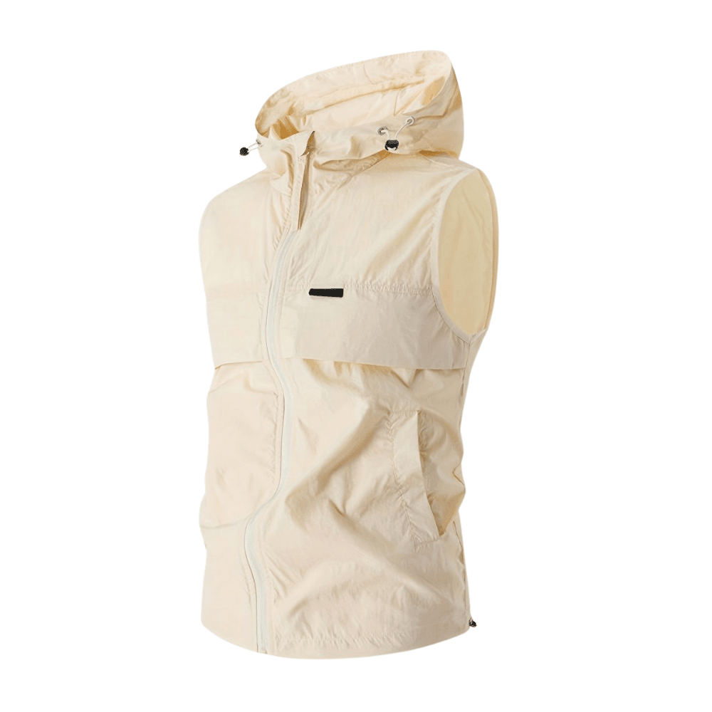 Lightweight Hooded Sleeveless Fishing Vest – Summer Outdoor Layer - Bush Range