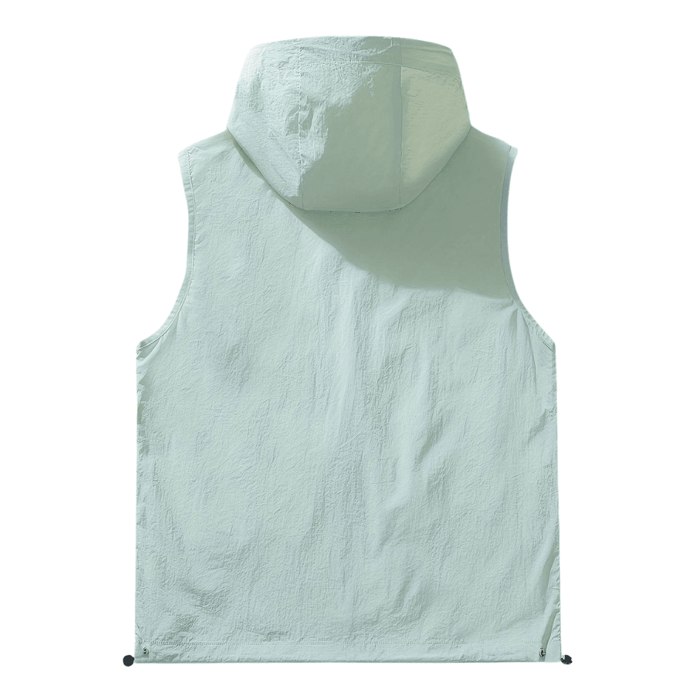 Lightweight Hooded Sleeveless Fishing Vest – Summer Outdoor Layer - Bush Range