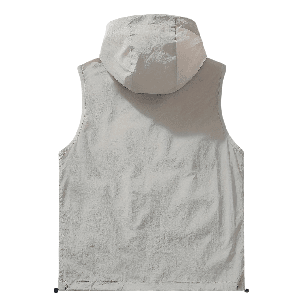 Lightweight Hooded Sleeveless Fishing Vest – Summer Outdoor Layer - Bush Range