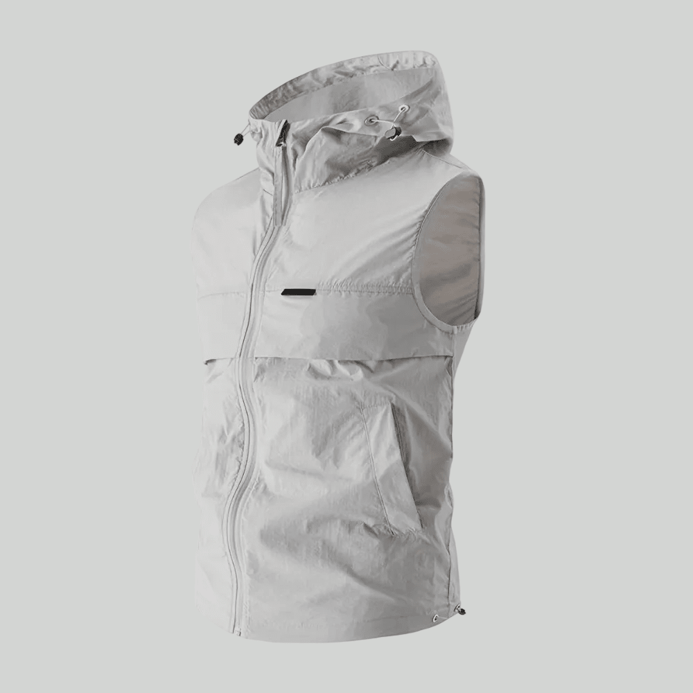 Lightweight Hooded Sleeveless Fishing Vest – Summer Outdoor Layer - Bush Range